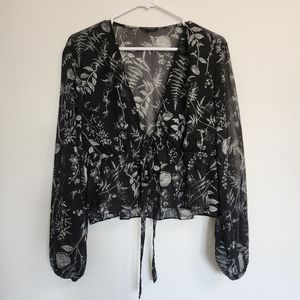 Dynamite Front Tie Blouse